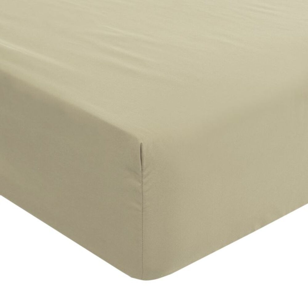 Microfiber Fitted Sheet Mattress Protector Solid Bed Cover Queen Khaki
